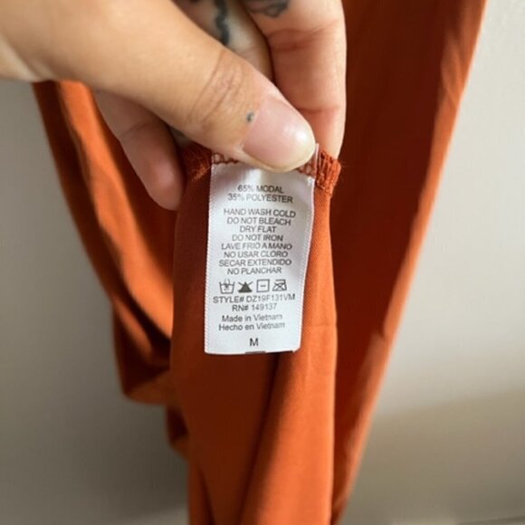 double zero rust colored dress NWT / midi length - Picture 8 of 9